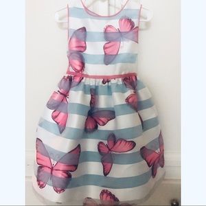 Girls Spring Butterfly Easter Dress Size 5